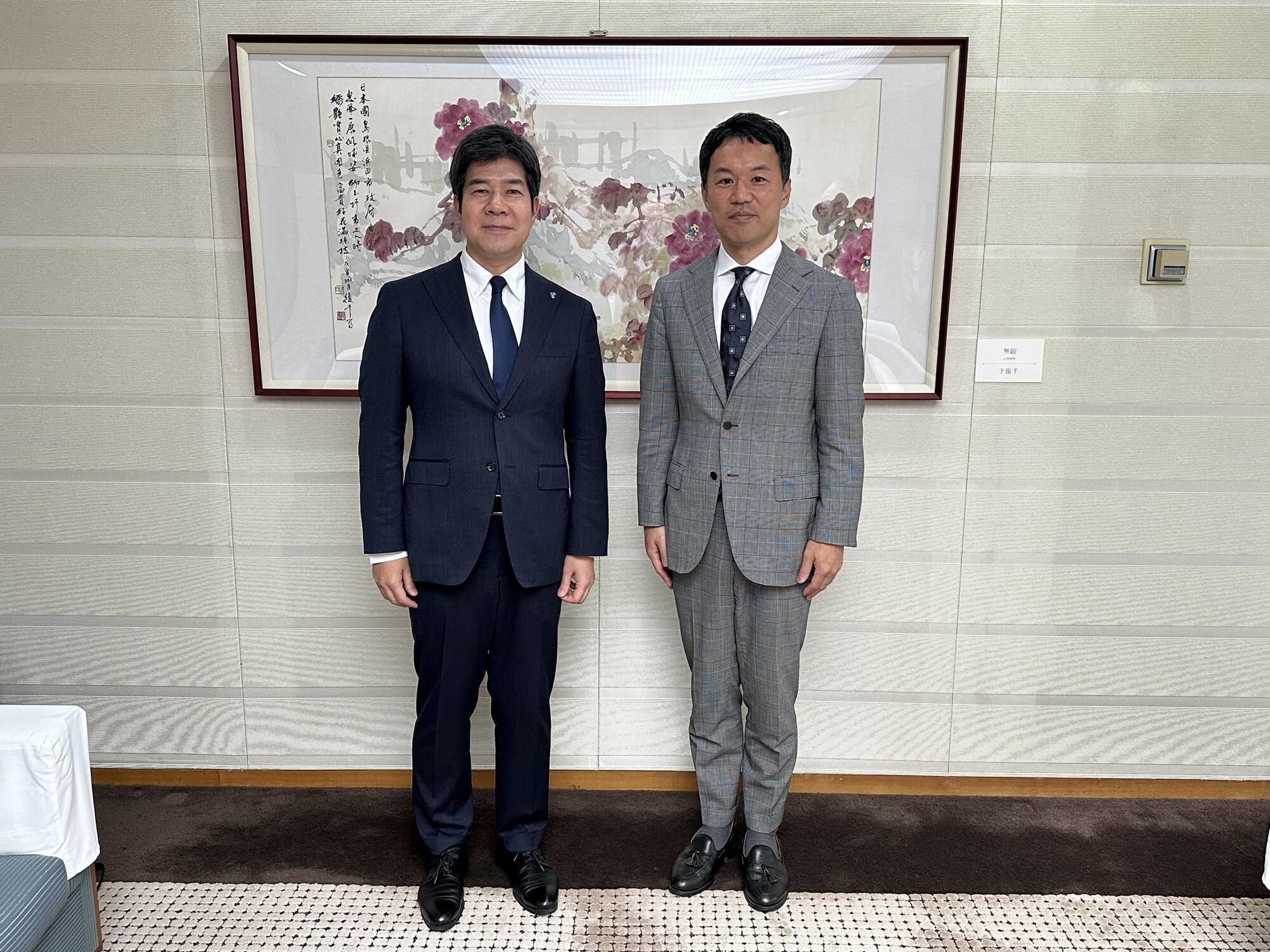 【プローバグループ】浜田市長を表敬訪問し、水福連携の取り組みを報告